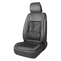 Husa scaun auto cu bile de masaj, suport lombar si tetiera, dimensiuni 147 x 68 cm, culoare Neagra