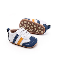 Adidasi pentru bebelusi, albi cu insertii bleumarine si porticalii (Marime Disponibila: 9-12 luni (Marimea 20