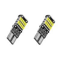Set 2 becuri LED T10 W5W Canbus GizMondo®, 26 leduri, SMD 4014, 900 lumeni 12V, cu radiator racire, pentru