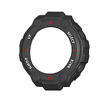 Carcasa de protectie din silicon rigid compatibila Amazfit T-REX , protectie smartwatch , Negru Rosu