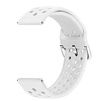 Curea din silicon, compatibila Xiaomi Amazfit GTR 42mm, telescoape Quick Release, Alb