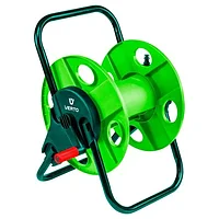 Tambur, rola, pentru furtun gradina, 1/2"-45 m, 3/4"-15 m, Verto