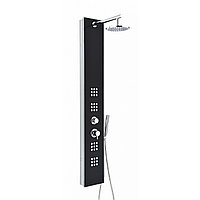 Panel dus cu hidromasaj Crystal Black, 3 functii, sticla securizata