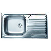 Chiuveta bucatarie inox, anticalcar Kromevye EC301D, finisaj linen, 1 cuva, 435 X 780 mm, picurator pe dreapta