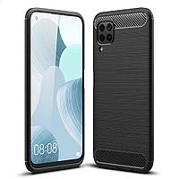 Husa cu Textura Fibra de Carbon, pentru Huawei P40 Lite / Nova 7i / Nova 6 SE, Negru