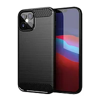 Husa de protectie Hurtel Carbon Case pentru iPhone 12 Pro Max, TPU, Negru