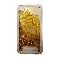 Husa pentru Xiaomi Redmi 4a Licquid Glitter case Gold