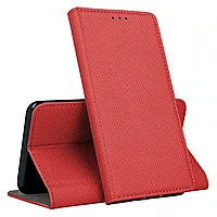 Husa carte Xiaomi Poco M4 Pro 5G, husa flip, husa telefon, inchidere magnetica, suport card bancar, rosu