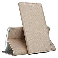 Husa flip magnetica pentru Samsung Galaxy A13 5G/A04s, Silicon/Sintetic, Auriu