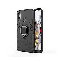 Husa pentru Samsung Galaxy S22 rugged cu inel, neagra