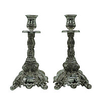 Set 2 Sfesnice De Masa Argintate H 24 CM