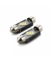 Set LED auto SMD SOFIT 39mm C5W Can-bus 3W 12V 240lm alb pentru interior / portbagaj CarGuard