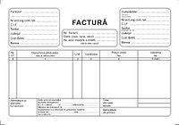 Facturier fără TVA A5, hârtie autocopiativă, 3 exemplare/set, 50 seturi, 150 file RQ