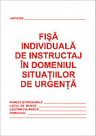 Fișă individuală instructaj situații de urgență A5, 50 carnete/colet