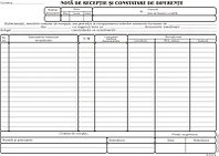 Notă de recepție și constatare de diferențe (NIR) A4, hârtie autocopiativă, 2 exemplare/set, 50 seturi, 100