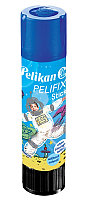 Lipici solid stick Pelfix, fara solvent, 10 grame, imprimat cu motive Space, Pelikan
