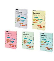 Hârtie color pentru copiator Rainbow A4, pastel, 80 g/mp, 500 coli/top