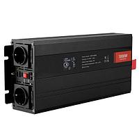 Invertor cu unda sinusoidala pura 3000 W, 12VDC-230VAC, port 2 x USB si 1 x USB-C, telecomanda, afisaj LCD, 2