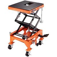 Cric hidraulic cu platforma pentru motociclete, Vevor capacitate 158 kg, Interval de ridicare 350-905 mm
