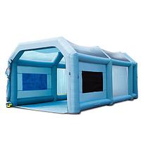 Cabina de vopsit, gonflabila, Vevor, 2 x suflante, 750 / 960 W, dimensiune exterioara 8.5 x 4.8 x 3.3 m