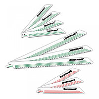 Set lame pentru fierastrau vertical tip sabie 10 piese, lemn si metal Silverline