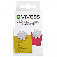 Set 2 magneti frigider post-it, magnet puternic, inox, floare, Vivess