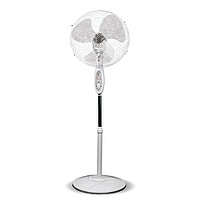 Ventilator de camera cu picior si telecomanda, ALB, 16", Descon