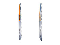 Set 2 panze pentru lemn, crengi verzi, fierastrau sabie, 240mm, Dedra