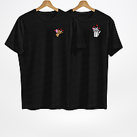 Set personalizabil tricouri cuplu bumbac 100% unisex "Tom & Jerry"