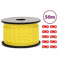 Funie pentru cort cu benzi reflectorizante și chei, 50 m, 5 mm