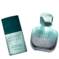 Set Apa de parfum pentru ea Nordic Waters, 50 ml si Deodorant roll-on antiperspirant pentru ea Nordic Waters,