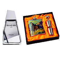 Set Men s Collection Apa de toaleta Glacier Air, 100 ml, Caseta Plosca cu accesorii, 3 buc