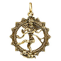 Pandantiv Shiva auriu 4.5 cm