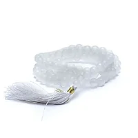 Colier Mala, Armonie, agat alb, 108 perle naturale, YogiLife