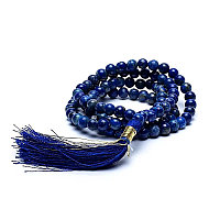 Colier Mala, Intelepciune, Lapis Lazuli, 108 perle naturale, YogiLife