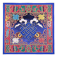 Panza tibetana cu nod de infinit, Brocart, 25x25 cm