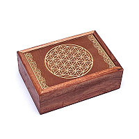 Cutie Tarot, floara viatii gravat, 17. 5x13x6. 5 cm