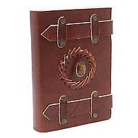 Agenda De Piele (15x10 cm) - Ochi De Tigru Cu Curele