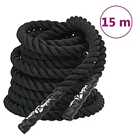 Frânghie de lucru, negru, 15 m, 11 kg, poliester