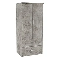 Dulap Olympus cu 2 uși și sertare în culoare antracită antică 81x57x183 57x81