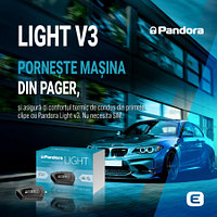Kit pornire motor Pandora LIGHT V3, Audi A3 8P 2003-2011, pager cu raza extinsa 868Mhz, 2 x CAN (montaj