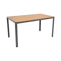 Masa Nares aluminiu alb-plywood Natural 140x80x72.5cm 80x140