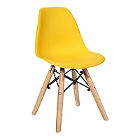 Scaun Julita pentru copii albastru din PP și lemn de fag Natural 35x31x57.5cm 31x35