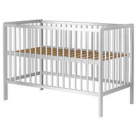 Patut copii din lemn Hubners Dominic 120x60 cm alb