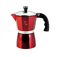 Espressor cafea pentru aragaz (Cafetiera) 6 cesti Burgundy Metallic Line Berlinger Haus