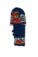 Set caciula fular manusi Spiderman, Albastru, Marime 54 54 CM EU, Albastru
