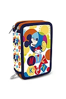 Penar Mickey Mouse Echipat, 3 compartimente, 42 piese Multicolor, 20 x 12 x 6 cm