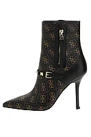 Botine dama Guess cu varf ascutit si monograma FL8AY3 Maro inchis | Negru, 37 EU