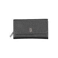 Portofel Mare de Dama Tommy Hilfiger, Th Element Large Flap Wallet AW0AW13663 Negru, 20 x 11 x 4 cm