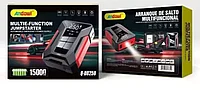 Pornitor portabil pentru baterie auto cu Power Bank si compresor 1500mAh Culoare - negru/rosu